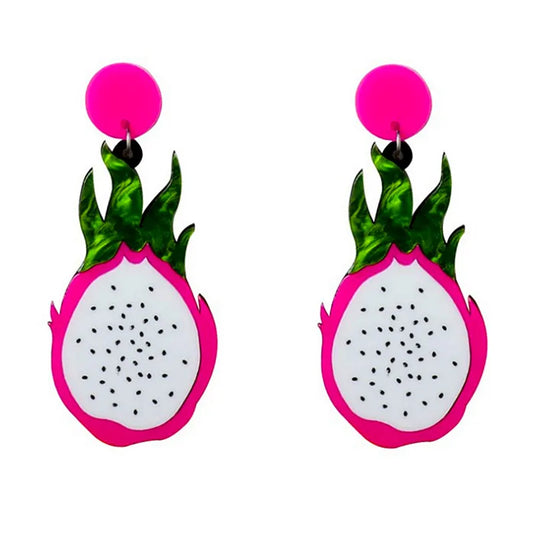 Dragon  Fruit Drop Earrings