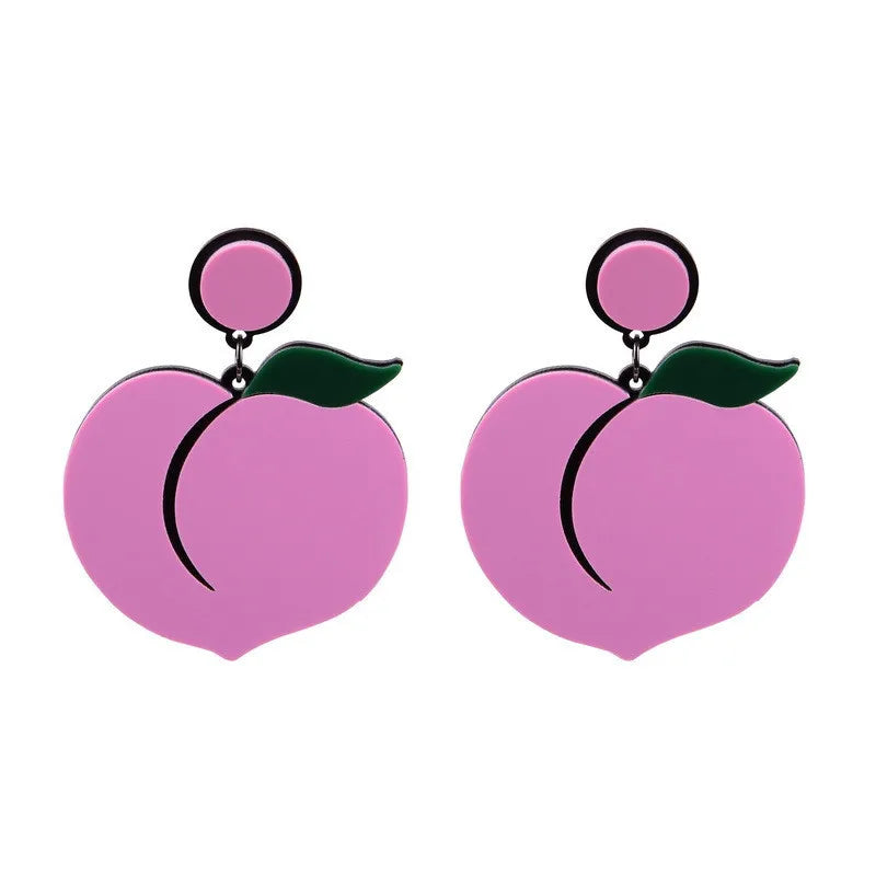 Pink Peach Drop Earrings