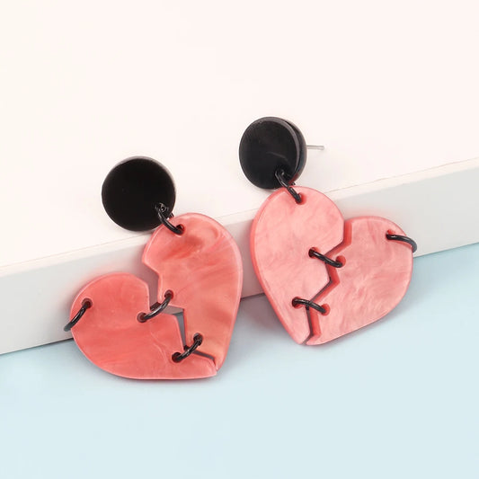 Broken Heart drop earrings