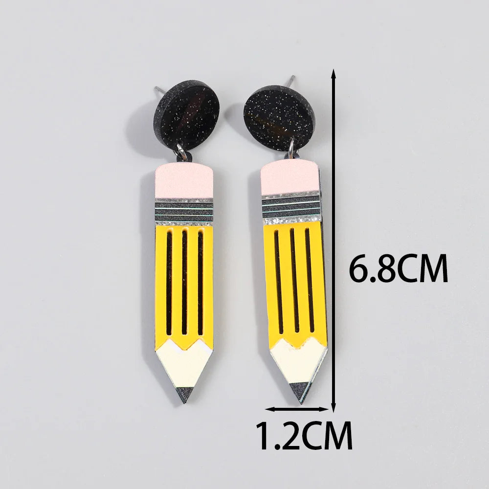 Pencil Drop Earrings