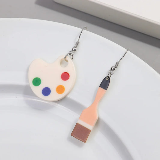 Paint brush drop earrings