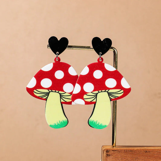 Mushroom Drop Earrings